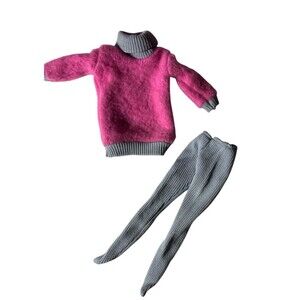 Vintage Brooke Shields Doll Clothes Sweater Tights 1980s